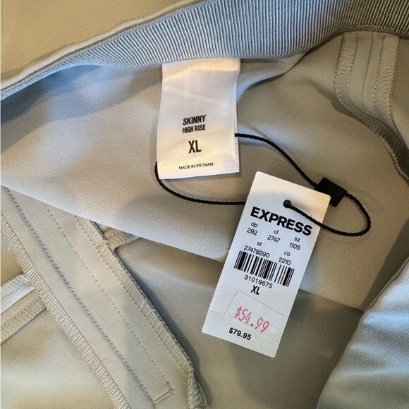 NWT Express High Waisted Light Grey Skinny Trouser Size XL - Picture 8 of 9